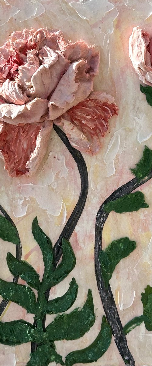 Blossom in Relief by Lena Owens at OLena Art