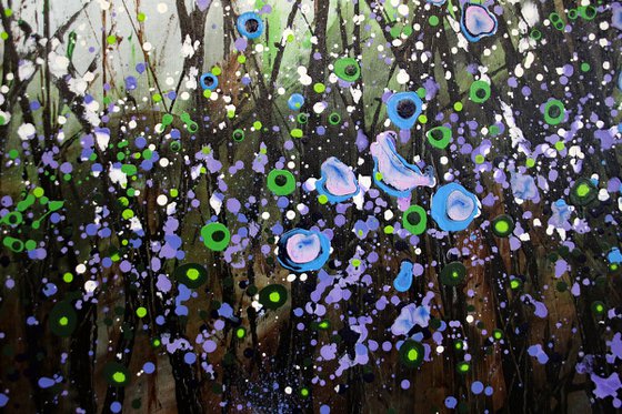 "Purple Breeze" - Super sized floral landscape painting