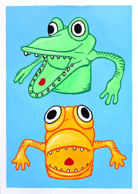 Finger Puppet Monster Painting