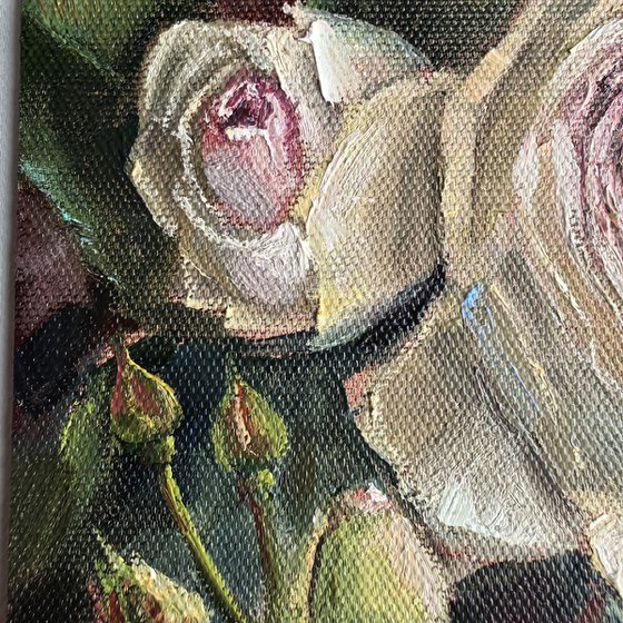 Pink roses still life