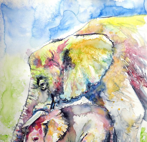 Elephants family