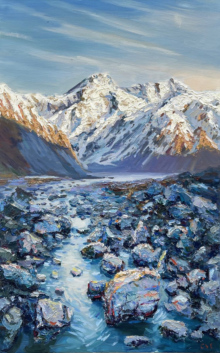 Alpine Mountains By Evgeny Chernyakovsky, 20 X 31, Artwork For Sale On Artfinder