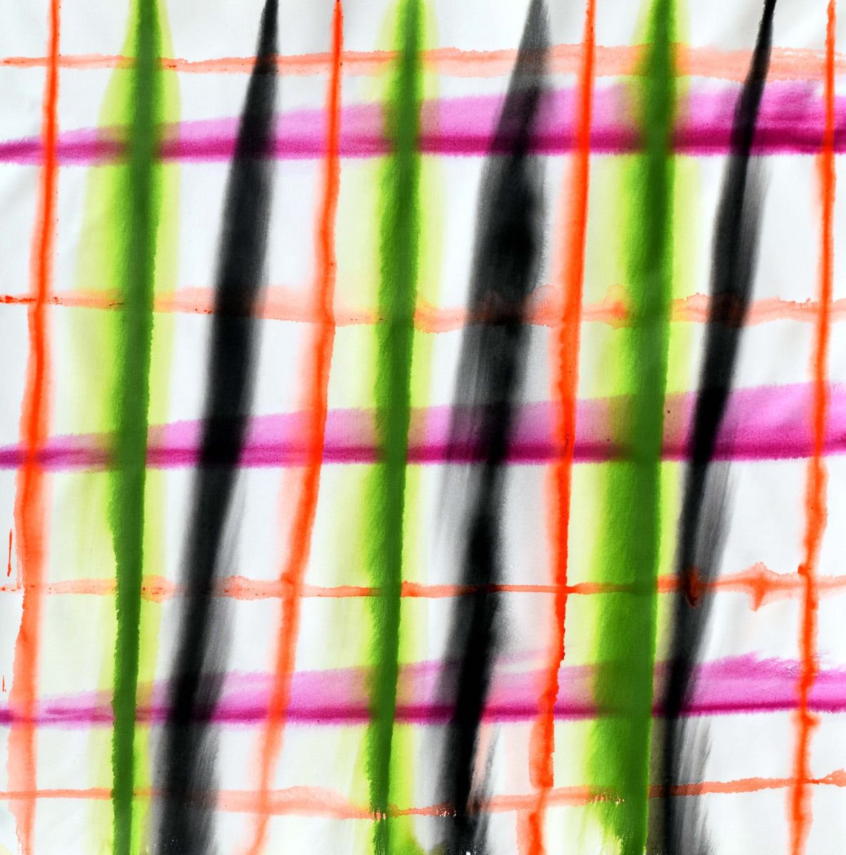 Abstract Acrylic Painting By Sumit Mehndiratta, 45 X 45", Dripology Nº14, Original Artwork