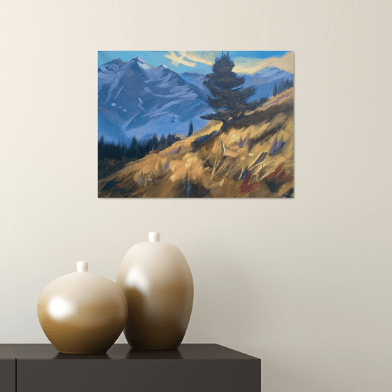 Landscape with a pine