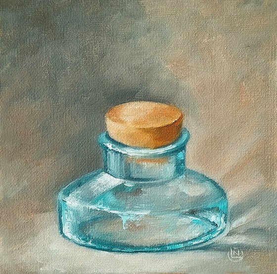 Glass Bottle Oil Painting