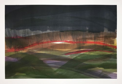 'Upland storm 1'  large painting by Kevin Harper