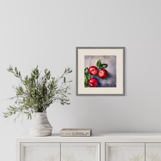 Red Apples on Cement v2