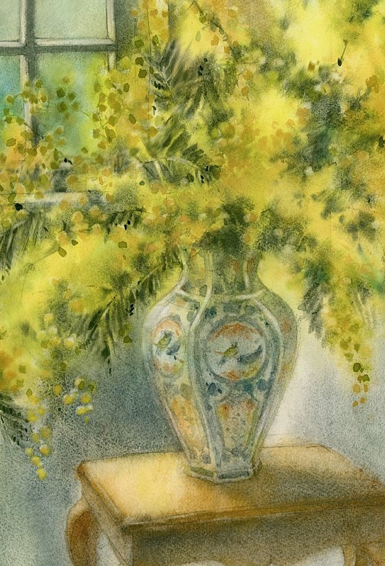 Still life with mimosa
