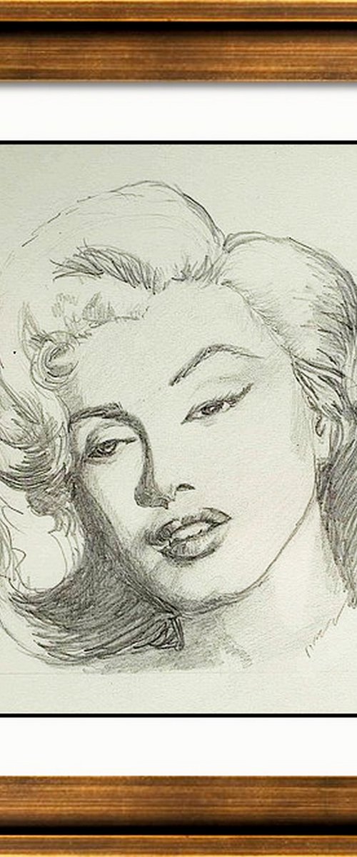 Portrait of the most beautiful Marilyn Monroe by Asha Shenoy