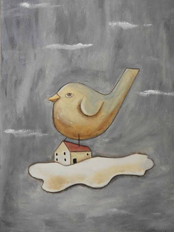 The bird and the tiny house