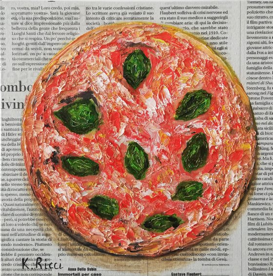 Pizza on Newspaper