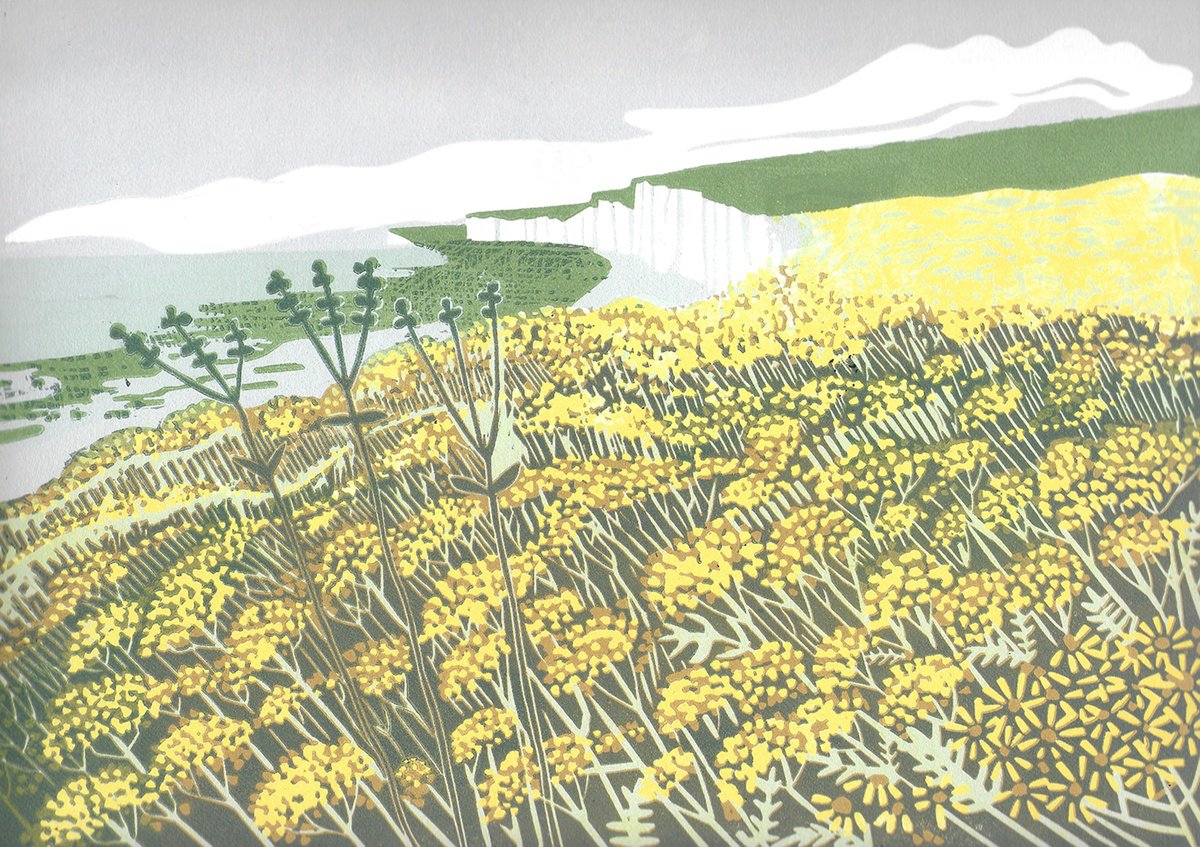Expressive Linocut , Sisters By Amanda Ribbans, 14 X 11, Artwork For Sale On Artfinder