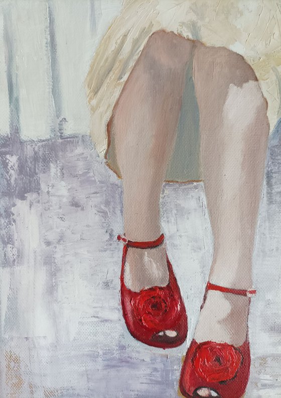 The little red shoes