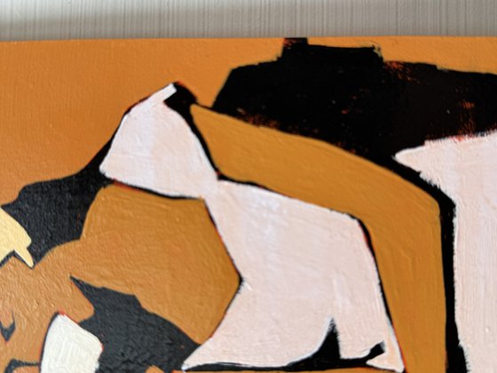 Women Drinking Coffee Original Painting