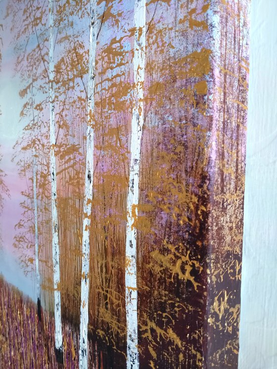 Gold and Rose Forest Light