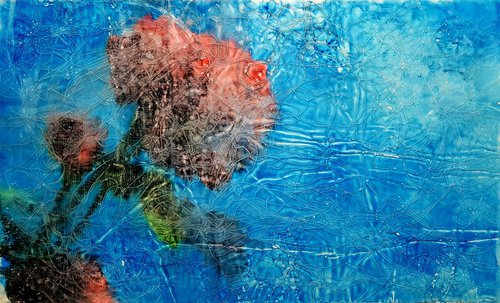 Freedom (n.314) - 82 x 50 x 2,50 cm - ready to hang - mix media painting on stretched canvas by Alessio Mazzarulli