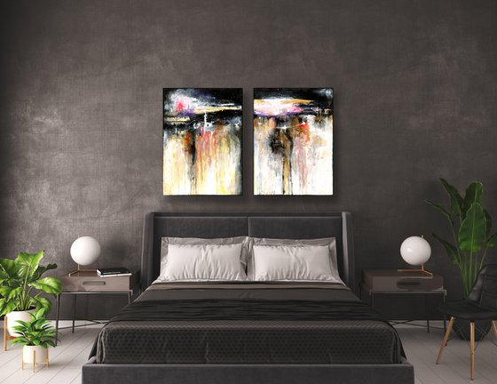 Ancient Ballad - diptych - 2 paintings