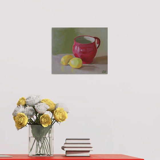 Red Cup and Two Lemons