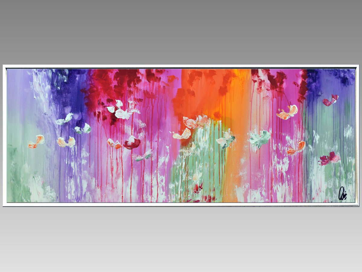 Fruhling - Abstract Art - Acrylic Painting - Canvas Art - Abstract Flower Painting - Ready... by Edelgard Schroer