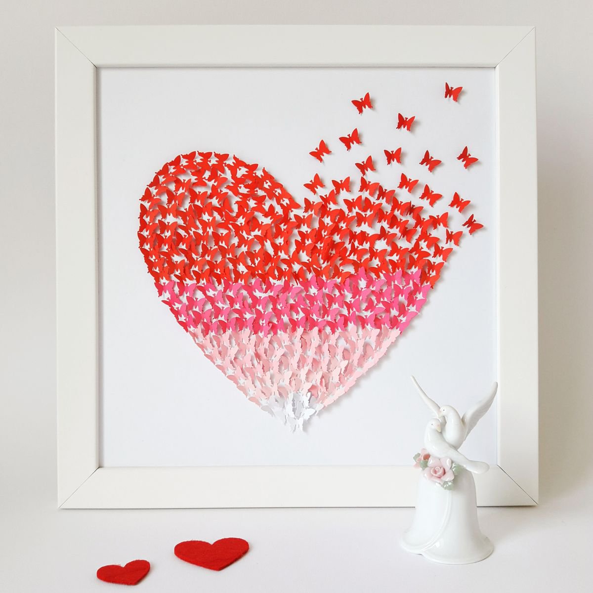 Botanical Collage By Luba Ostroushko, 20 X 20", My Heart Can Fly, Original Artwork