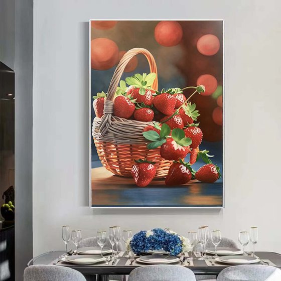 Strawberries in basket t309
