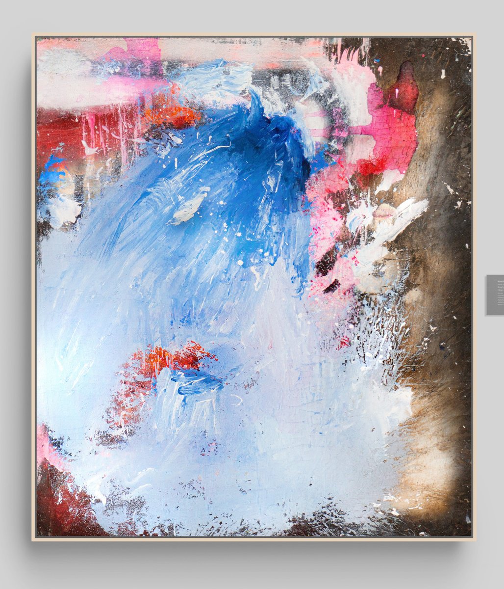 Organic Abstract Painting By Adriano Ribeiro, 24 X 28, Pop Family, Original Artwork