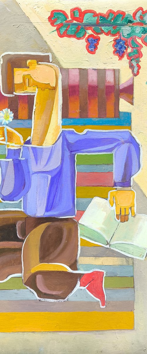 Reading Under the Vine by Meliq Khazaryan
