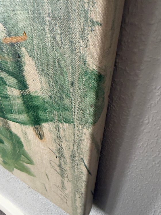 Summer pond. Reflections