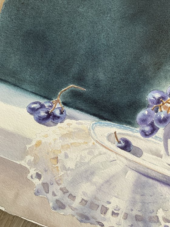 Fruits on stage, original art