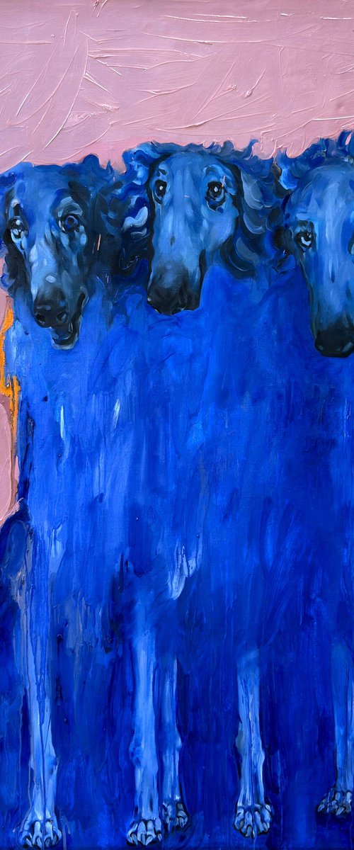 Three Blue Dogs by Inga Makarova