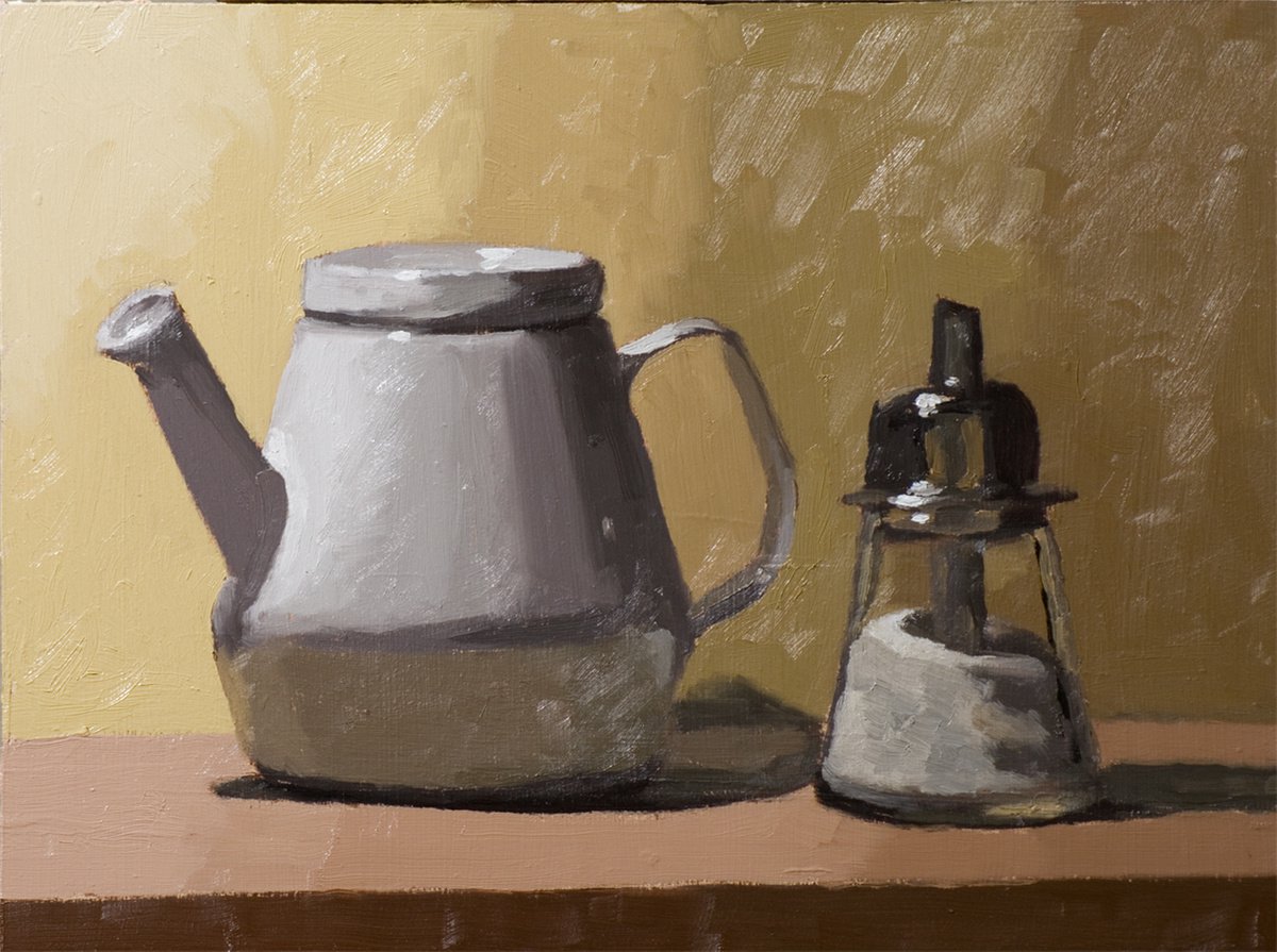 Still Life With White Teapot by Mark Holcroft