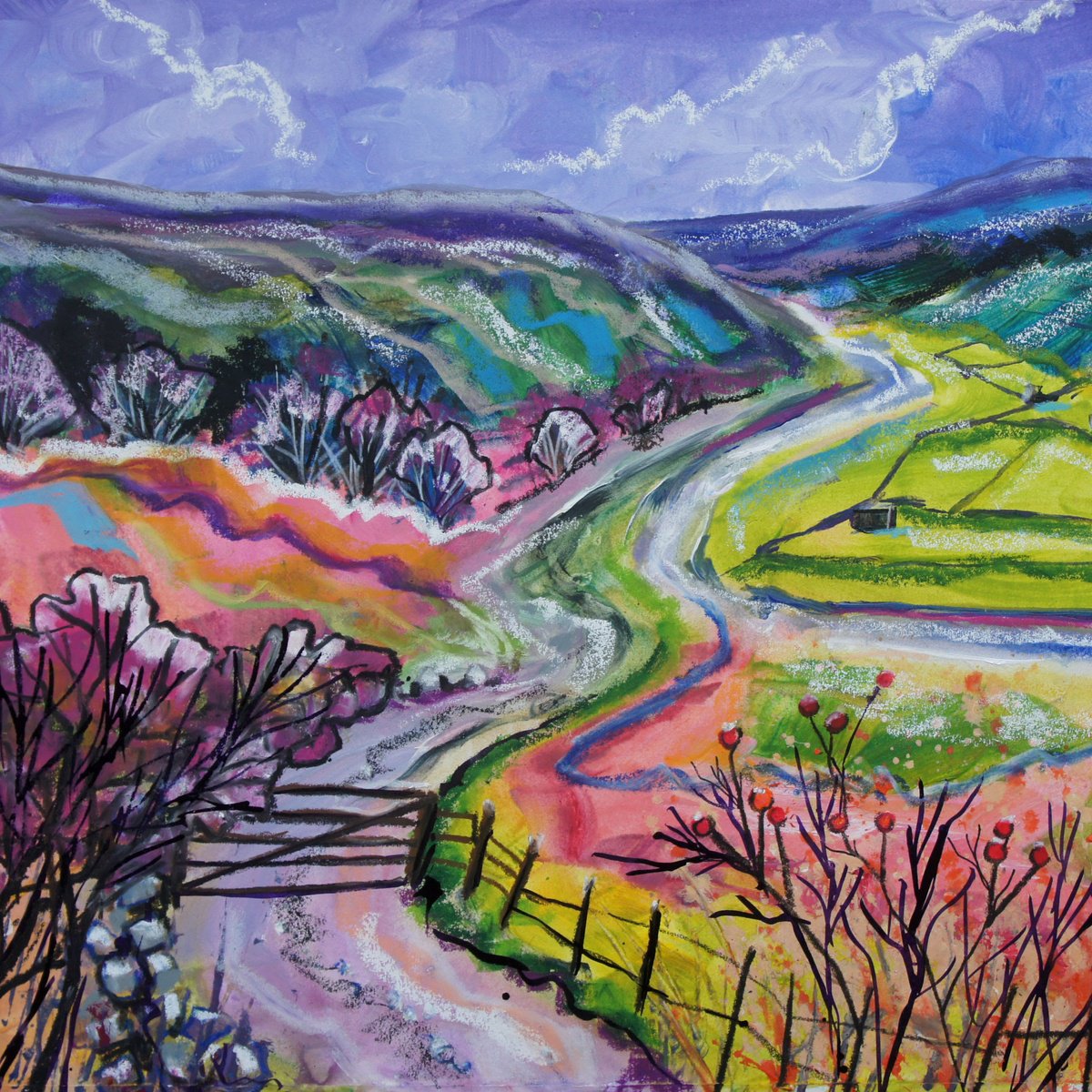 Swaledale Valley by Julia  Rigby