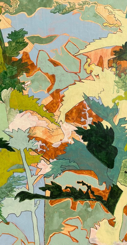 Afternoon View with Flowering Nettles by Linda Jones