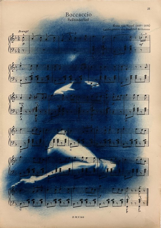 Muse №1 - Contemporary Nude Cyanotype