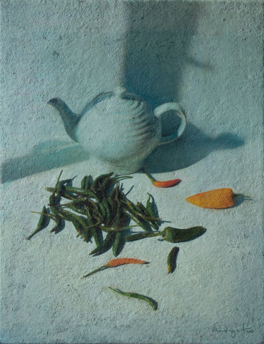 The Teapot and Chili Peppers by Andrejs Ko