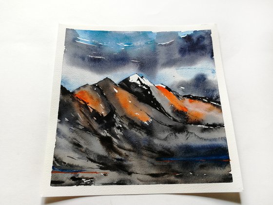 Moutain range painting