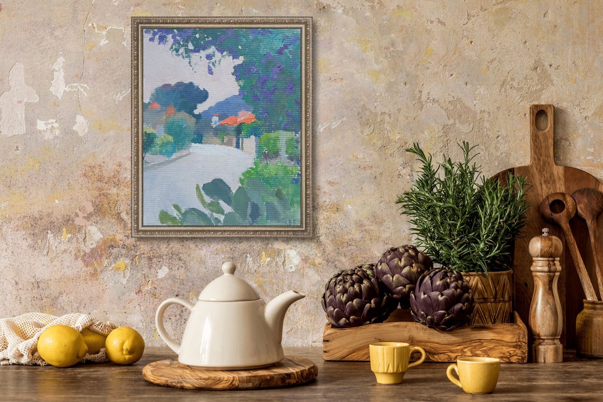 Impressionistic Landscape Oil Painting By Vasyl Koval, 9 X 12", A Cozy Place, Original Artwork