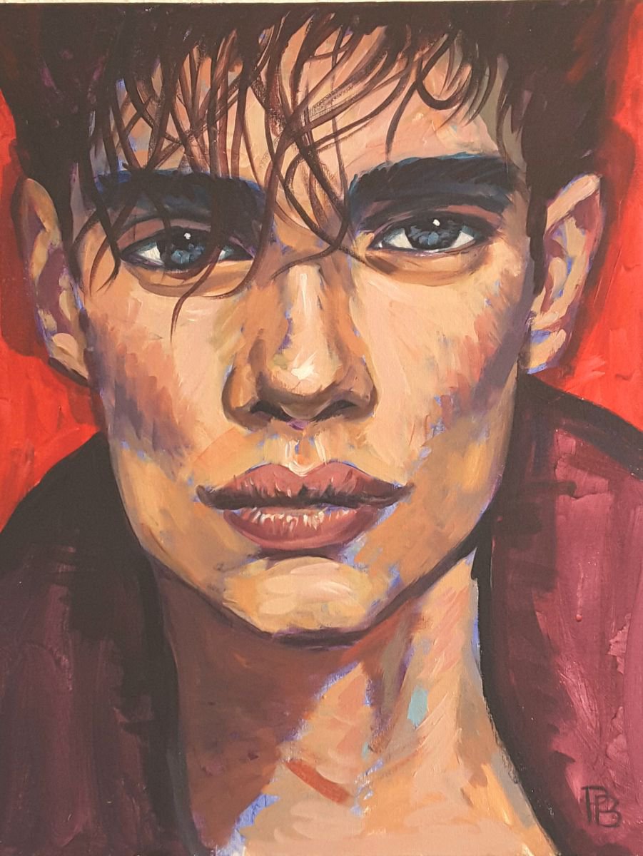 Piers Braybrooke | Original Acrylic Painting | George 1 | 36 X 46Cm | Artwork For Sale On Artfinder