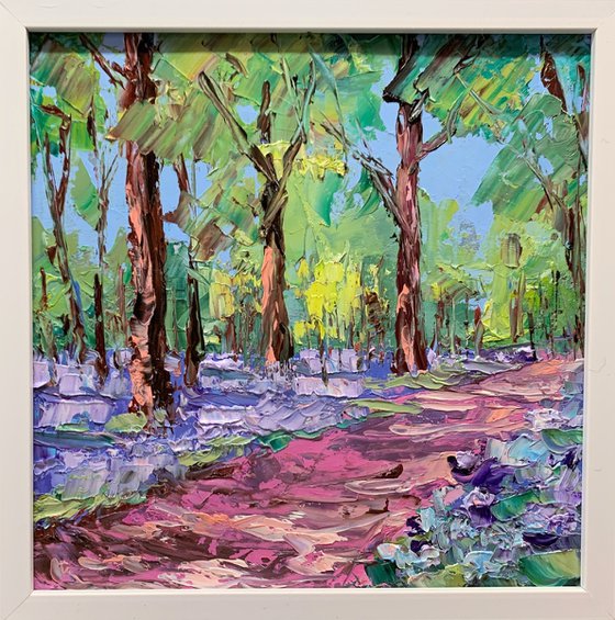 Bluebells in the forest.
