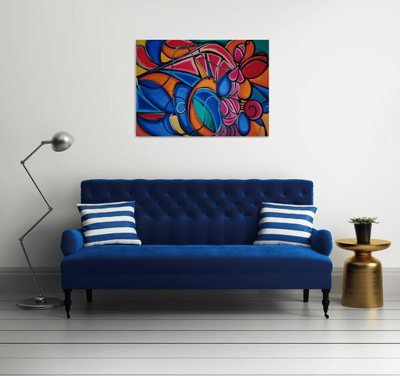 Colorful abstraction(80x110cm, oil/canvas)