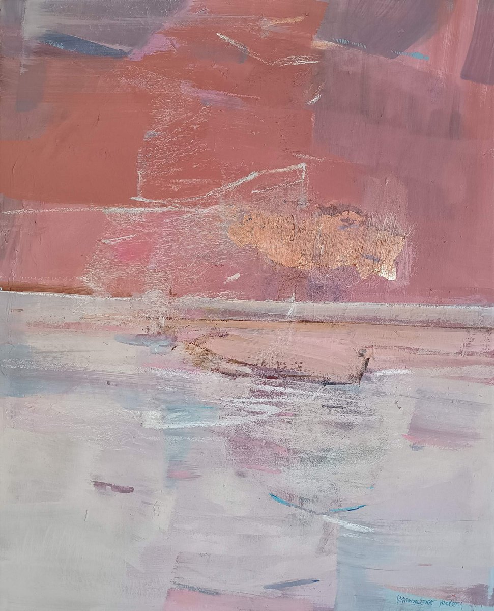 Abstract Acrylic Painting By Magdalena Morey, 26 X 31", Evanescence, Original Artwork