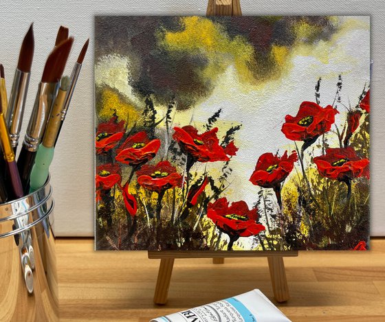 Textured Poppies