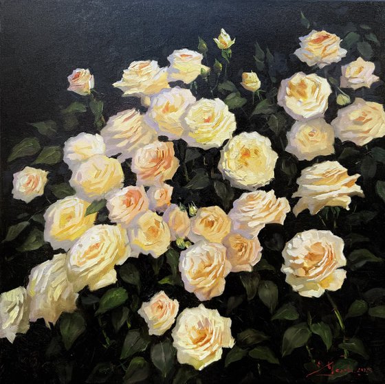 Yellow and Peach Roses