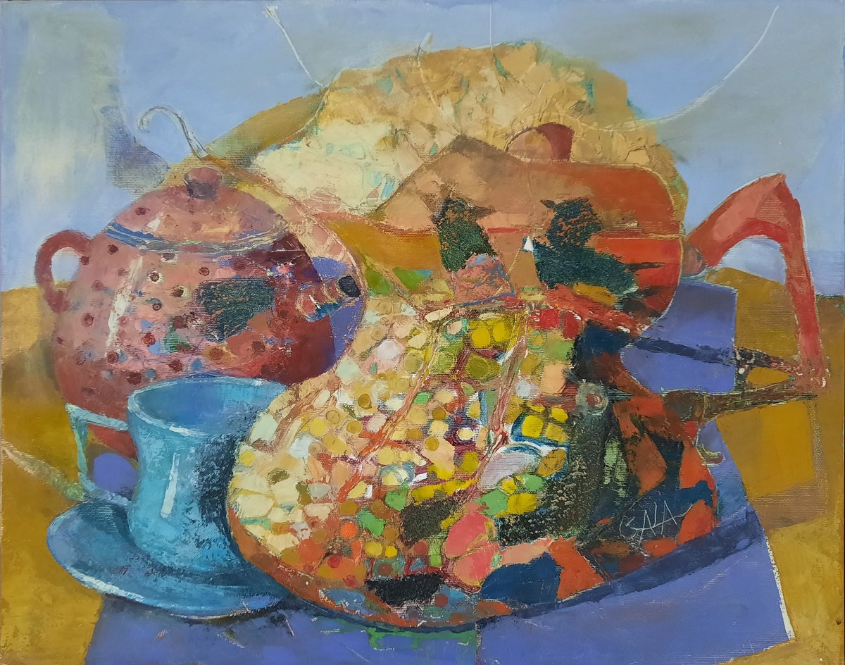 Tea Time By Galya Koleva, 20 X 16, Artwork For Sale On Artfinder