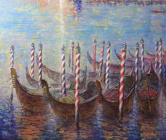 Golden Gondolas of the Venice Carnival