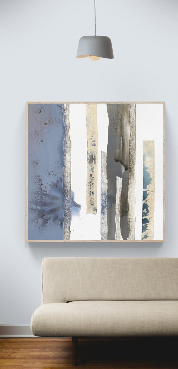 Abstract Painting By Cristina Dalla Valentina, 31 X 31, Strata /4, Original Artwork