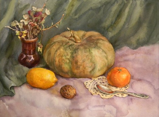 Still life with pumpkin