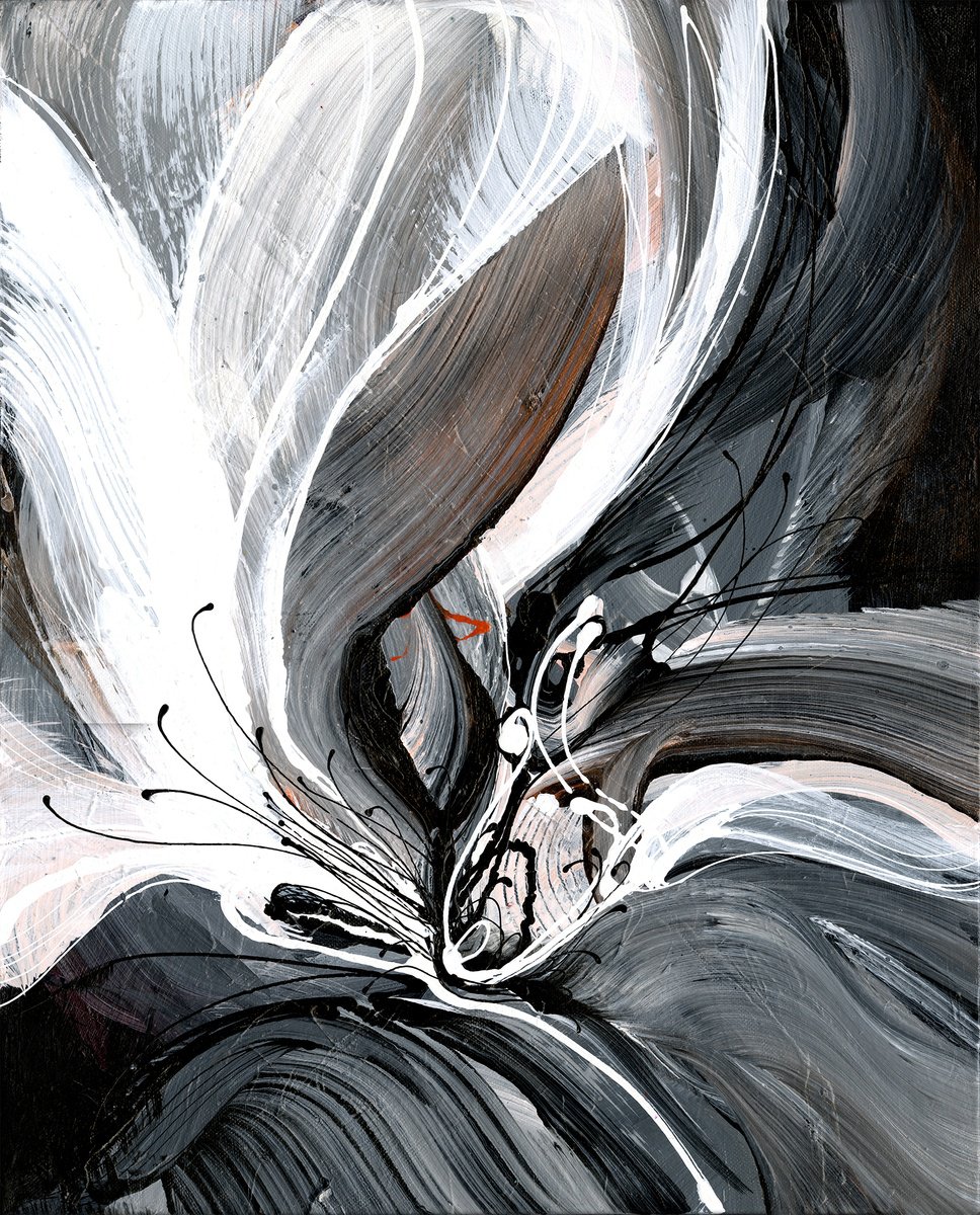 Abstract Botanical Acrylic Painting By Kathy Morton Stanion, 16 X 20", Natural Bliss, Original Artwork