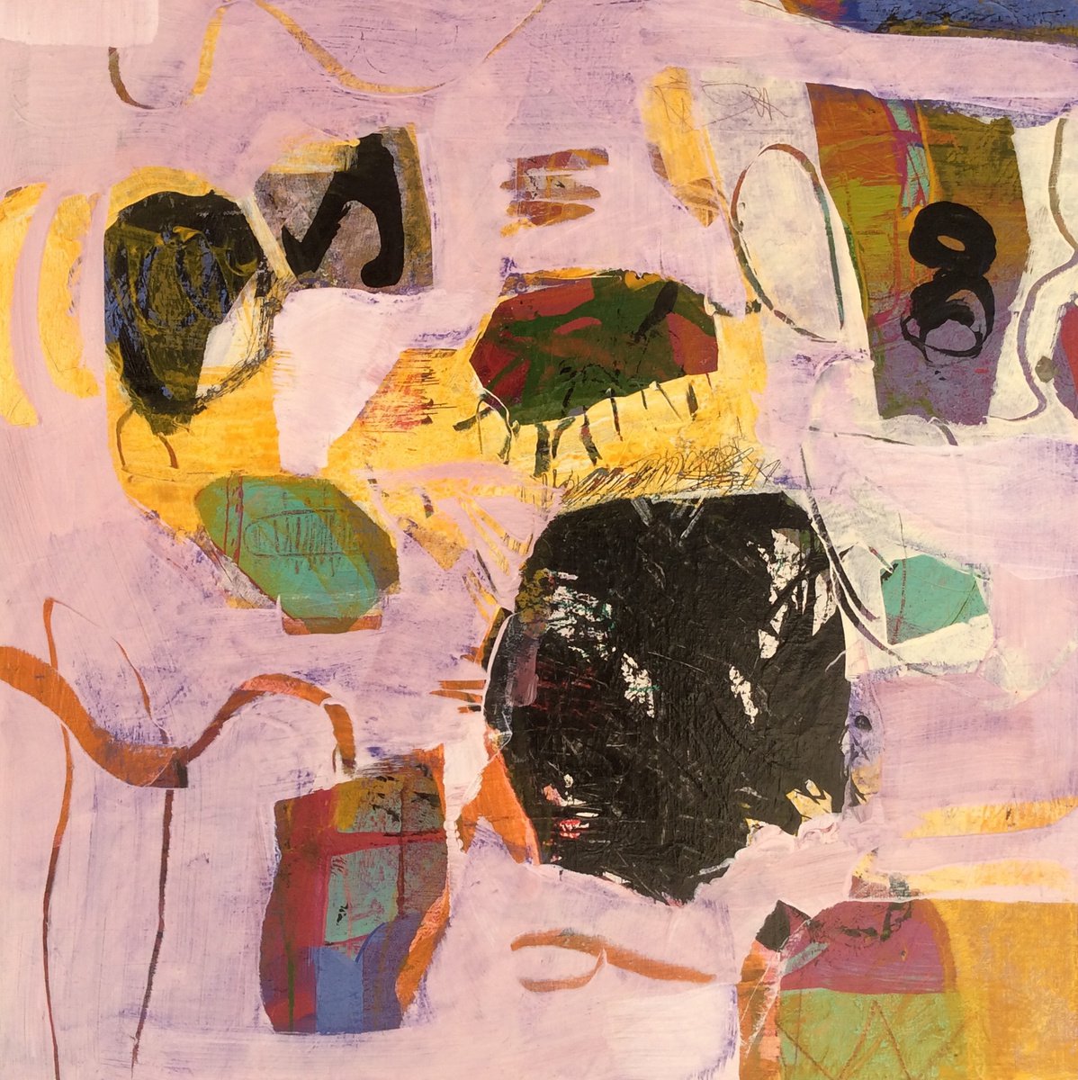 Abstract Painting By Linda Coppens, 12 X 12", Beyond The Bounds Of Reality, Original Artwork