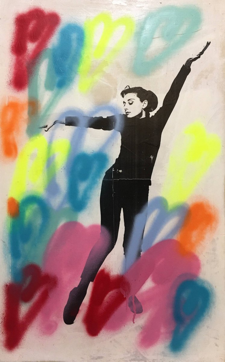 Love Audrey Hepburn Painting by Dane Shue by Dane Shue